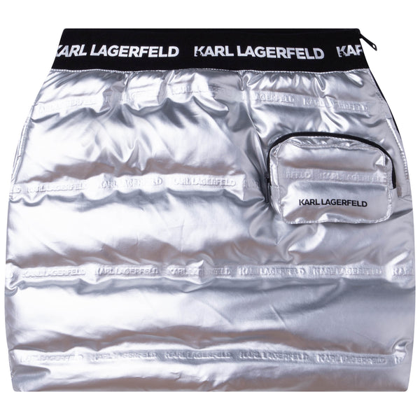 KL Silver Quilted Skirt