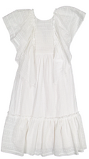 NC Vera White Eyelet Ruffle Midi Dress