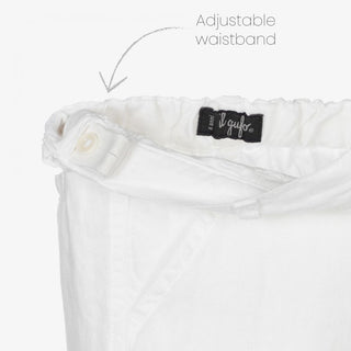 White Linen Shorts