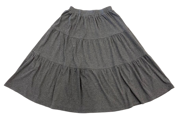 NNM Grey Tibbed Tiered Skirt