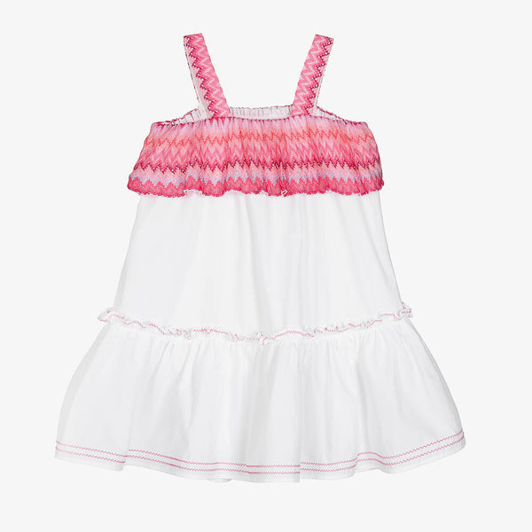MIS Pink/White Ruffle Dress
