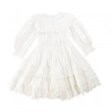 Lace Frill Dress with 3/4 Sleeves