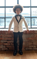 AM White Tuxedo Suit Jacket