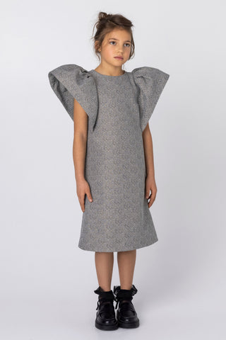 MMN Olivia Woven Grey Dress