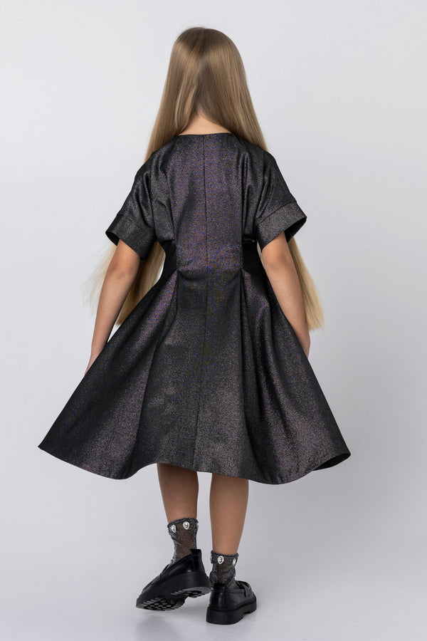 MMN Ivy Shiny Black Dress