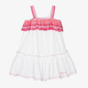 MIS Pink/White Ruffle Dress