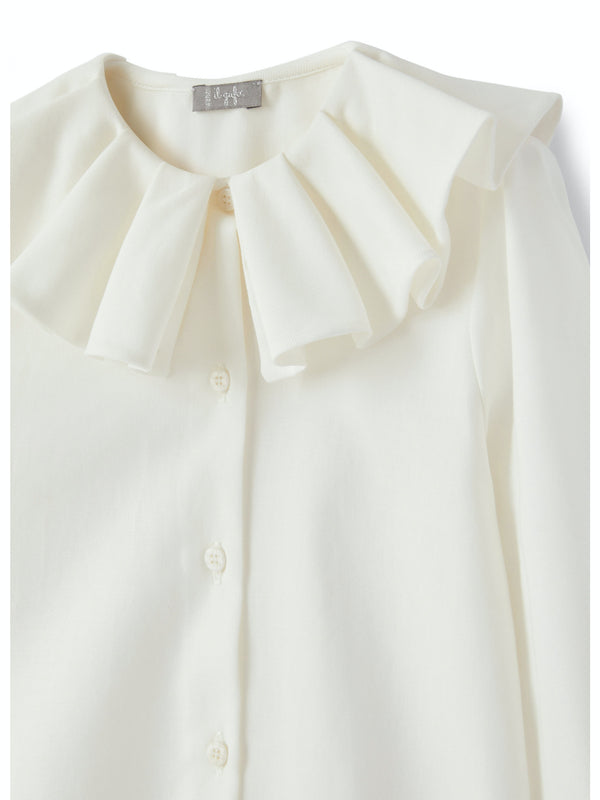 Off White Button Down Shirt with Collar